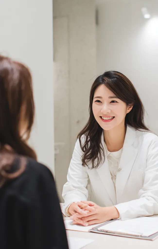 A consultation at a Korean aesthetic clinic